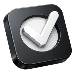 3D checkmark confirmation icon on the Compass Yielova about page