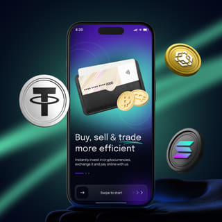 Mobile device displaying the Compass Yielova trading platform